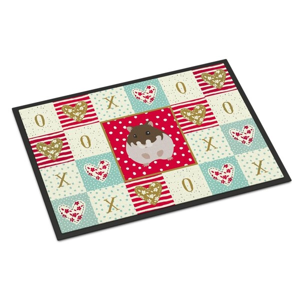 Carolines Treasures 18 x 27 in. Dzungarian Hamster Love Indoor or Outdoor Mat CK5440MAT - main